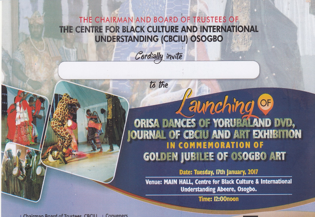 launching of orisa dances journal and art exhibition, Cbciu Osogbo 